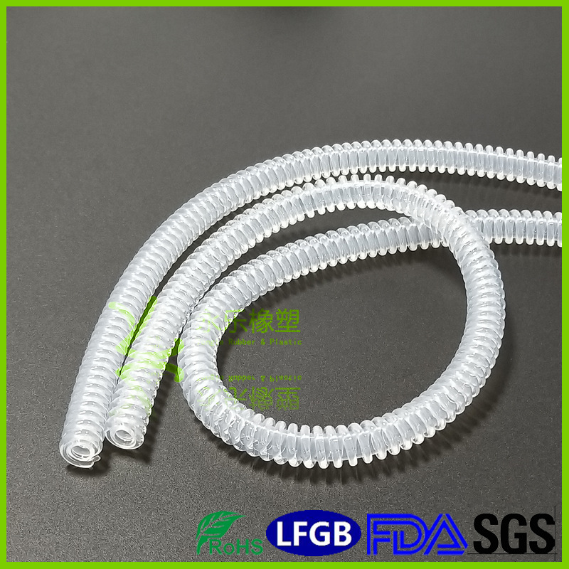 寧河呼吸機硅膠波紋管,飲水機波紋硅膠管,管線機連接管