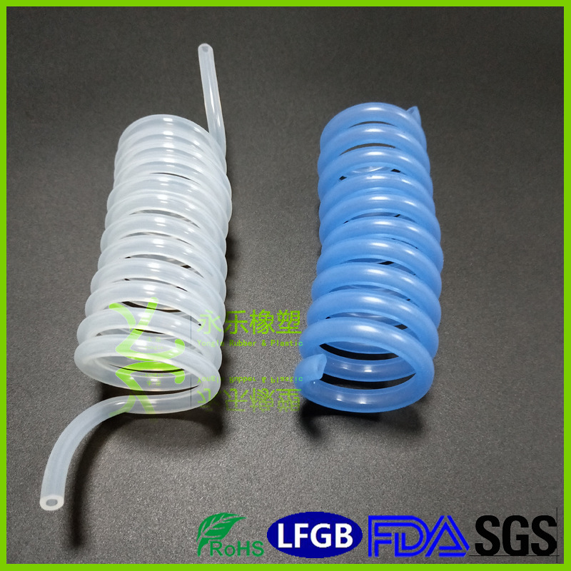 寧河可拉伸彈簧硅膠管,定制真空彈簧硅膠管,醫療專用硅膠管