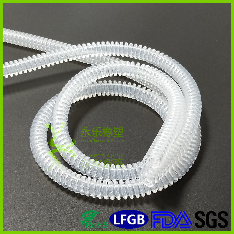 寧河呼吸機硅膠波紋管,飲水機波紋硅膠管,管線機連接管