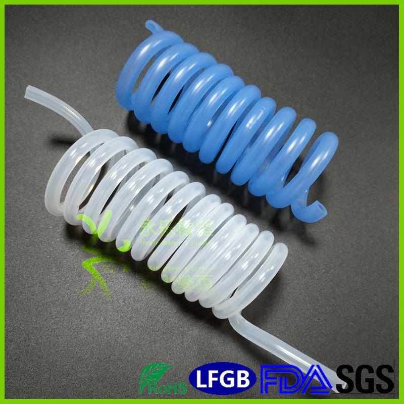 寧河可拉伸彈簧硅膠管,定制真空彈簧硅膠管,醫療專用硅膠管